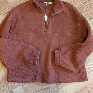 Cozy Quarter-Zip Fleece Pullover NWT!